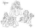 apple_bloom_(mlp) applejack_(mlp) big_macintosh_(mlp) black_and_white bow brother_and_sister cowboy_hat cutie_mark equine female freckles friendship_is_magic glowing hat horn horse hug levitation magic makeover male mammal monochrome my_little_pony plain_background pony rarity_(mlp) shining_armor_(mlp) sibling sister sitting standing sweetie_belle_(mlp) tsitra360 twilight_sparkle_(mlp) unicorn white_background young 