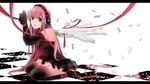  acotamago blue_eyes feathers long_hair megurine_luka pink_hair ribbons stockings vocaloid wings 