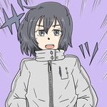  black_eyes black_hair casual child hamoya hina_(hinamatsuri) hinamatsuri_(manga) jacket lowres short_hair solo zipper 