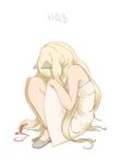  animal_ears bad_id bad_pixiv_id blonde_hair heart long_hair ng_(kimjae737) seeu simple_background sitting solo very_long_hair vocaloid white_background 