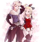  1girl bad_id bad_pixiv_id banchii blonde_hair blue_eyes boots bravely_default:_flying_fairy bravely_default_(series) earrings edea_lee gloves jewelry long_hair pantyhose ribbon ringabel smile thigh_boots thighhighs 