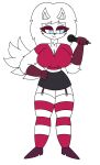 anthro armwear breasts canid canine clothing elbow_gloves electronics female fnf fox fur gloves handwear hi_res invalid_tag long_socks mammal microphone nsfw_un original_character pose snowflake_(therobotnsfw) solo taconws therobotnsfw thick_thighs white_body white_fur wide_hips