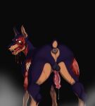 2021 absurd_res anatomically_correct anatomically_correct_genitalia anatomically_correct_penis animal_genitalia animal_penis anus backsack balls bared_teeth black_background blood blood_drip blood_from_mouth blood_in_mouth bodily_fluids butt canid canine canine_genitalia canine_penis canis capcom cerberus_(resident_evil) detailed_penis dobermann domestic_dog dripping dzk erection exposed_bone exposed_muscle exposed_ribcage fangs feral fog genital_fluids genitals gore hi_res looking_at_viewer looking_back male male_feral mammal open_mouth penis pinscher precum precum_drip presenting presenting_anus presenting_hindquarters prick_ears puffy_anus rear_view resident_evil sharp_teeth simple_background small_tail solo tail teeth thick_thighs undead vein veiny_penis white_eyes zombie