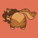 among_us animated anthro brown_body brown_fur brown_hair butt catboyz chibi domestic_cat felid feline felis female fur hair humor innersloth looking_back mammal mika_(catboyz) shaking_butt siberian_cat simple_background solo