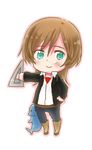  alfin basil blue_eyes brown_hair chibi dolphin katekyo_hitman_reborn 