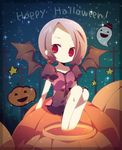  ana_(rznuscrf) bad_id bad_pixiv_id halloween happy_halloween jack-o'-lantern pumpkin red_eyes remilia_scarlet solo touhou wings 