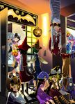  animal_ears bandages bat black_hair blonde_hair blue_hair bow braid brown_hair bunny_ears candy cape cat_ears cat_tail chen cirno cross daiyousei flandre_scarlet food hair_bow halloween hat highres hong_meiling ibuki_suika inaba_tewi izayoi_sakuya jack-o'-lantern kneehighs lollipop long_hair maid maid_headdress moon moriya_suwako multiple_girls mummy neon_genesis_evangelion pumpkin red_hair remilia_scarlet saigyouji_yuyuko saliva sareki_sobaya side_ponytail skirt smile striped striped_legwear tail thighhighs touhou traffic_cone twintails very_long_hair weapon wings witch_hat 