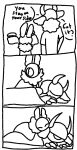 anthro arthropod bedding black_and_white blanket comic duo female hug humanoid i11ogica1 insect lepidopteran monochrome moth neck_tuft reaper_the_moth size_difference sleepover tuft