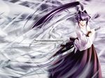  japanese_clothes katana long_hair mitsurugi_meiya muv-luv ponytail sword weapon 