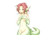  1girl blush bmp-to-png_conversion breasts collarbone colored_skin completely_nude covering_breasts covering_privates cowboy_shot dragon_ears dragon_girl dragon_tail facial_tattoo fins frfr game_cg granberia green_skin hair_intakes head_fins looking_at_viewer medium_breasts mon-musu_quest! monster_girl navel neck_tattoo no_pussy non-web_source nude open_mouth pointy_ears red_hair scales short_hair simple_background smile solo tail tattoo transparent_background v-shaped_eyebrows yellow_eyes yellow_skin 