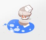  commentary_request full_body highres looking_at_reflection nacli no_humans pokemon pokemon_(creature) pokemon_focus puddle redny reflection reflective_liquid ripples simple_background solo water white_background 