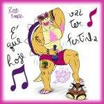 1:1 2021 alcohol alcohol_bottle ambiguous_gender anthro arm_tattoo armband_tattoo armpit_hair artist_logo band-aid band-aid_on_knee band-aid_on_leg bandage barefoot beard beverage bodily_fluids body_hair border bottle bottomwear bracelet brand_parody bruised_knee bulge character_name character_tattoo chest_hair claws clothed clothing colored container dancing detailed_bulge digital_drawing_(artwork) digital_media_(artwork) duo english_text facial_hair fangs feet flying_sweatdrops goomba hand_behind_neck hi_res holding_alcohol holding_bottle holding_container holding_object jewelry koopa koopaling leg_tattoo logo lyrics male male_focus mario_bros meme motion_lines musical_note musical_symbol nintendo number_tattoo pink_beard pink_body_hair pink_border pink_claws pink_facial_hair pink_head pink_pubes pink_toe_claws portuguese_description portuguese_text pubes purple_bottomwear purple_clothing purple_shell purple_shorts red_tongue roy_koopa scalie shell shorts simple_background skol snaggle_teeth solo_focus spiked_bracelet spikes stepping_on_another super_mario_world sweat sweatdrop symbol tattoo teeth text text_tattoo thigh_tattoo tongue tongue_out topless topless_anthro topless_male tremble_spikes vektorthedrakat(artist) wearing_sunglasses white_background wiggler_(mario) yellow_body yoshi_dancing_next_to_an_egg