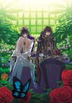  brown_hair bug butterfly code_geass flower insect kururugi_suzaku lelouch_lamperouge multiple_boys yupopo_(hidame) 