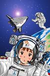 earth futatsu_no_spica kamogawa_asumi lifting_body lim lockheed_martin_x-33 multiple_girls planet space space_craft spacesuit ukita_marika 