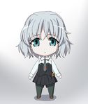  aqua_eyes black_legwear chibi nendoroid okiyumi_kase pantyhose sanya_v_litvyak silver_hair solo staring strike_witches world_witches_series 