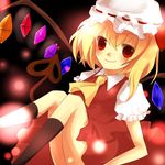  bad_id bad_pixiv_id blonde_hair flandre_scarlet hat ia_(carat) red_eyes short_hair solo touhou wings 