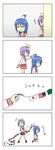  4koma ahoge comic hiiragi_tsukasa izumi_konata kimineri lucky_star mole mole_under_eye multiple_girls ryouou_school_uniform school_uniform serafuku silent_comic 