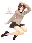  amagami collared_shirt kibito_high_school_uniform legs long_sleeves sakurai_rihoko school_uniform shirt solo sweater wakatsuki_sana 