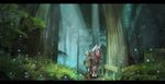  artist_request epona forest horse link male_focus nature solo the_legend_of_zelda tree 