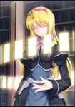  absurdres bangs blonde_hair carim_gracia highres lyrical_nanoha mahou_shoujo_lyrical_nanoha_strikers mikazuki_akira! ribbon solo 