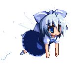  bangs cirno full_body lowres pixel_art shin_(new) solo touhou transparent_background 