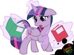  amuzoreh book cutie_mark equine female feral friendship_is_magic hair horn horse mammal my_little_pony pony purple_eyes solo twilight_sparkle_(mlp) two_tone_hair winged_unicorn wings 