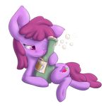  alcohol alpha_channel beer berry_punch_(mlp) beverage bubble bubbles cutie_mark equine female feral friendship_is_magic fur hair horse long_hair lying mammal my_little_pony on_side one_eye_closed plain_background pony purple_eyes purple_hair solo spread_legs spreading transparent_background wine 