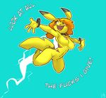  anthro areola atryl big_breasts breasts brown_eyes edit english_text erect_nipples female futa&#039;chu futa'chu hair navel nintendo nipples nude orange_hair pikachu pok&#233;mon pok&eacute;mon pussy solo text video_games 