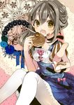  black_hair brown_eyes choker dress feeding food food_on_face mont_blanc_(food) musou_yuchi open_mouth original pantyhose pov_feeding puffy_sleeves sitting solo wreath 