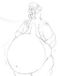  baloo bear bottomless clothing disney hose inflation lavawolf male mammal open_shirt overweight shirt talespin 