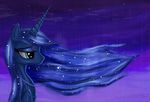  blue_fur blue_hair equine female friendship_is_magic fur hair hi_res horn horse mammal my_little_pony night pony princess_luna_(mlp) rain raining sad scutterjunk solo stars teal_eyes wet wet_hair winged_unicorn wings 