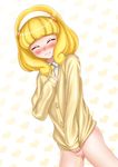  artist_request blush bottomless embarrassed humiliation kise_yayoi long_sleeves peeing peeing_self precure sleeves_past_wrists smile_precure! sweater tears yellow_eyes 