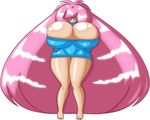  animated_gif breast_expansion gigantic_breasts huge_breasts long_hair nano pink_hair sweater very_long_hair 