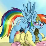  69 blush cum cum_in_mouth cum_inside cutie_mark dickgirl equine female fluttershy_(mlp) friendship_is_magic intersex lesbian my_little_pony oral oral_sex pegasus rainbow_dash_(mlp) sex wings 