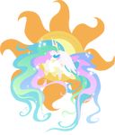  alpha_channel cutie_mark equine eyes_closed falleninthedark female feral friendship_is_magic hair horn horse mammal multi-colored_hair my_little_pony pony princess_celestia_(mlp) solo winged_unicorn wings 