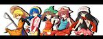  alphes_(style) black_hair blonde_hair blue_(pokemon) blue_eyes blue_hair brown_hair crystal_(pokemon) haruka_(pokemon) hikari_(pokemon) multiple_girls open_mouth parody poke_ball pokemon pokemon_(game) pokemon_emerald pokemon_rse pokemon_special smile style_parody yellow_(pokemon) 