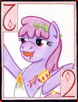  berry_punch_(mlp) beverage blush cardstock chalice clothing cup diamond equine female friendship_is_magic fur hair horse mammal my_little_pony pony purple_eyes purple_fur purple_hair roman smile solo the1king two wine 