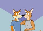  anthro canine clothed clothing dan duo fox friends fur josh kangaroo male mammal marsupial paintfox the_crappy_paint_job 