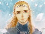  1boy blonde_hair blue_eyes circlet elf legolas male male_focus middle_earth pointy_ears prince solo yoku_(liuyc) 