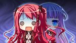  2girls blue_eyes chibi game_cg hinomiya_ayari ko~cha long_hair multiple_girls purple_hair red_hair witch&#039;s_garden witch's_garden yukimura_suzuno 