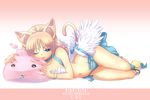  animal_ears cleavage kawagoe_pochi ragnarok_online tail wings wink 