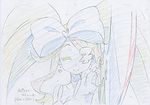  bow commentary eyepatch harime_nui kill_la_kill lowres production_art production_note promotional_art simple_background sketch trigger_(company) white_background 