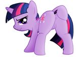  blush butt cupcakesponyazz cutie_mark equine female friendship_is_magic fur hair horn horse mammal my_little_pony plain_background pony presenting purple_eyes purple_fur pussy twilight_sparkle_(mlp) two_tone_hair unicorn 