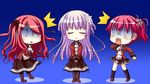  3girls chibi eyes_closed game_cg hinomiya_ayari konno_koharu ko~cha long_hair multiple_girls o_o purple_hair red_hair witch&#039;s_garden witch's_garden yukimura_suzuno 