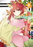  bad_id bad_pixiv_id chinese_clothes flower hair_ornament hair_rings hair_stick hanfu jewelry long_hair magi_the_labyrinth_of_magic monica_(tamaki_0304) red_eyes red_hair ren_kougyoku solo 