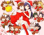  akizuki_ritsuko amami_haruka animal_costume animal_ears antlers black_hair blonde_hair blue_hair brown_eyes brown_hair cake food futami_ami futami_mami ganaha_hibiki glasses green_eyes green_hair grey_hair hagiwara_yukiho hairband hat hoshii_miki idolmaster idolmaster_(classic) kikuchi_makoto kisaragi_chihaya kisaragi_ichigo minase_iori miura_azusa multiple_girls one_eye_closed otonashi_kotori ponytail purple_eyes reindeer_antlers reindeer_costume reindeer_ears ribbon santa_costume shijou_takane side_ponytail smile takatsuki_yayoi twintails 