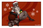  christmas costume holidays korrok male mammal raccoon santa 