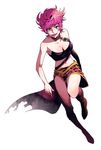  bad_id bad_pixiv_id breasts cleavage green_eyes jojo_no_kimyou_na_bouken matcha_cream_v medium_breasts midriff pink_hair short_hair skirt solo trish_una vento_aureo 