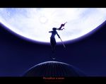  belt building epic half_moon marvel_vs._capcom moon mosque ninja ogu_(oguogu) plasma_sword ranguage realistic russian scarf science_fiction spiked_hair standing strider_(video_game) strider_hiryuu translated 