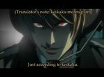  death_note fansub just_as_planned male_focus solo subtitled yagami_light 